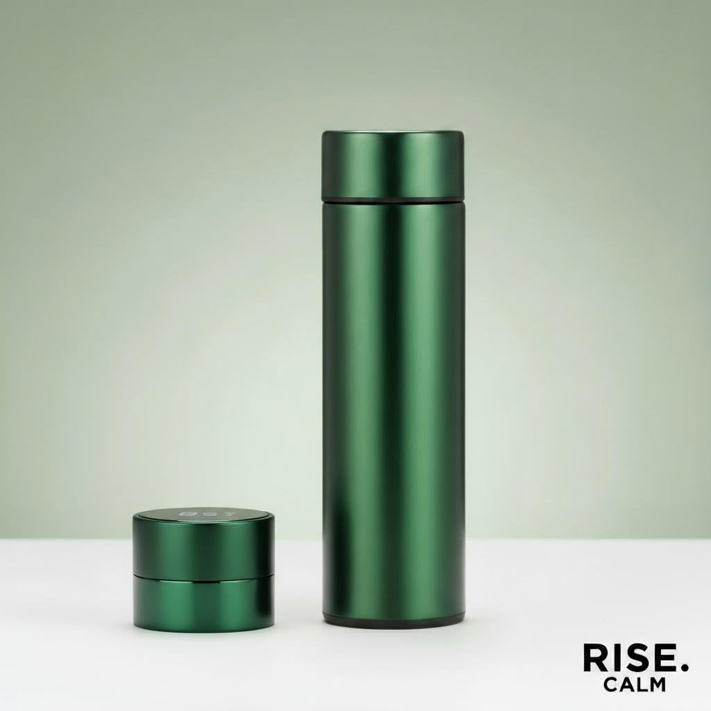 Dark Green Smart Bottle - CALM Consistent Font